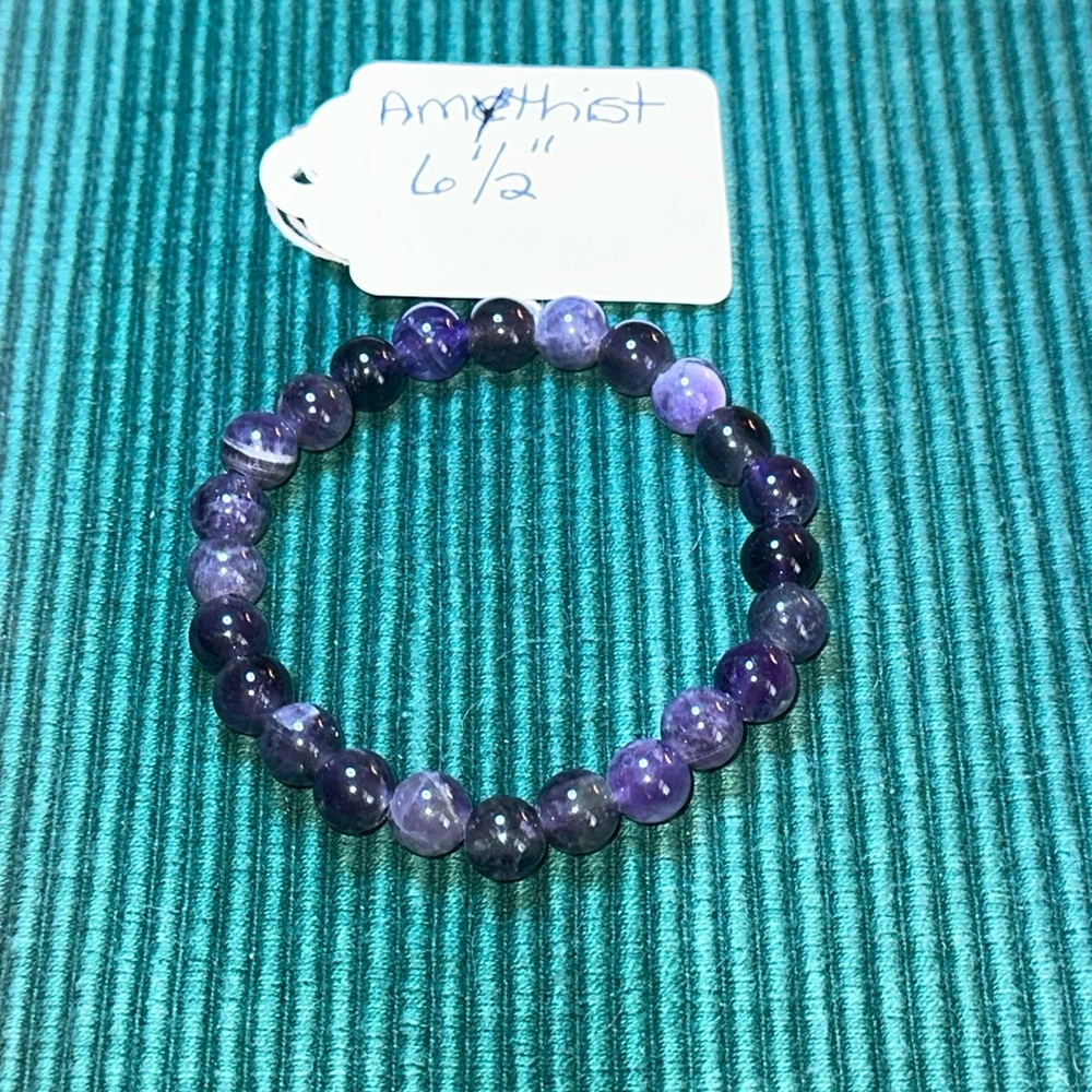 Beautiful Hand Crafted Amethyst Stretch Bracelet